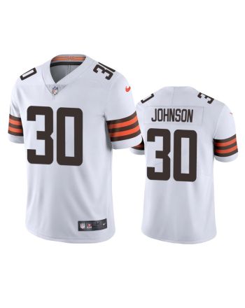 D'Ernest Johnson Cleveland Browns 30 White Vapor Limited Jersey