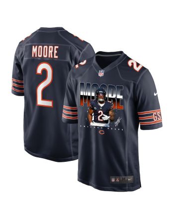 D.J. Moore 2 Signed Chicago Bears Game Men Jersey - Navy