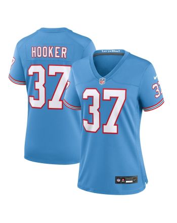 Amani Hooker 37 Tennessee Titans Oilers Throwback Alternate Game Women Jersey - Light Blue