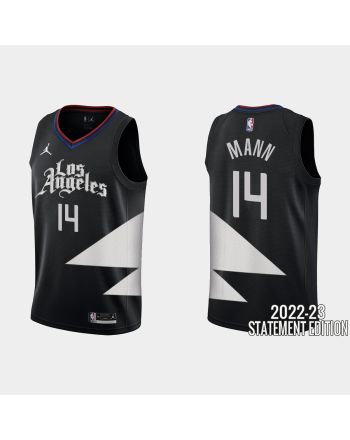 Los Angeles Clippers Terance Mann 14 Black 2022-23 Statement Edition Men Jersey