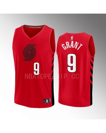 Portland Trail Blazers 9 Jerami Grant Statement Edition Men Jersey 2022-23 Fast Break Player Red