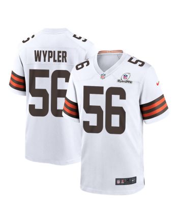 Luke Wypler 56 Cleveland Browns 2023 Playoffs Patch Game Men Jersey - White