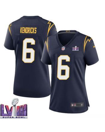 Eric Kendricks 6 Los Angeles Chargers Super Bowl LVIII Women Alternate Game Jersey - Navy