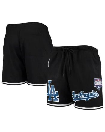 Los Angeles Dodgers Team Logo Mesh Shorts - Black, Men