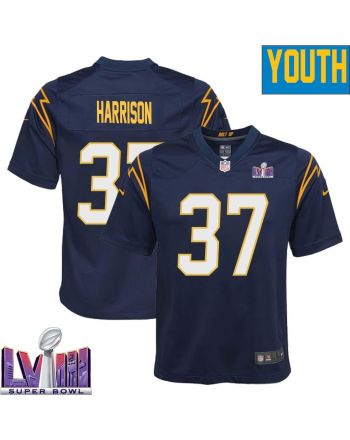 Rodney Harrison 37 Los Angeles Chargers Super Bowl LVIII YOUTH Alternate Game Jersey - Navy