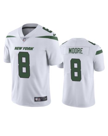 New York Jets Elijah Moore 8 White Vapor Limited Jersey