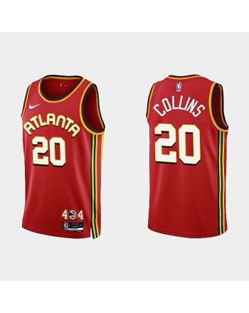 Atlanta Hawks 20 John Collins 2022-23 Icon Edition Red Men Jersey