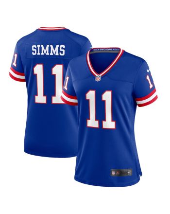 Phil Simms 11 New York Giants Women's Classic Retired Player Game Jersey - Royal