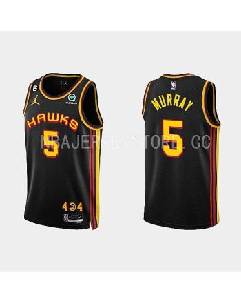 Atlanta Hawks Dejounte Murray 5 Black 2022-23 Statement Edition Men Jersey