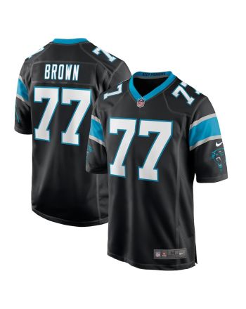 Deonte Brown 77 Carolina Panthers Men's Game Jersey - Black