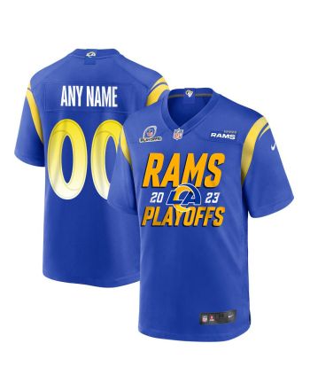 Los Angeles Rams 2023 Playoffs Iconic Game Men Custom Jersey - Royal