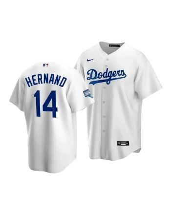 Youth Los Angeles Dodgers Enrique Hernandez 14 2020 World Series Champions Home Jersey White