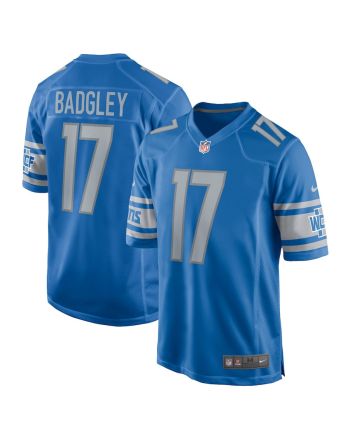 Michael Badgley 17 Detroit Lions Men's Home Game Jersey - Blue