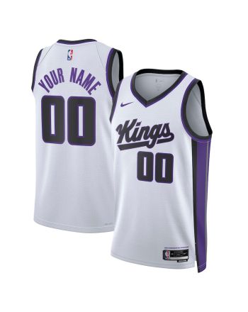 Sacramento Kings Association Swingman Custom Jersey - White