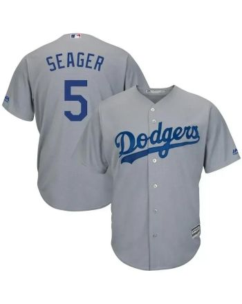 Corey Seager Los Angeles Dodgers Road Official Cool Base Player Jersey - Gray Color