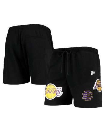 Los Angeles Lakers Team Logo Black Mesh Capsule Shorts - Men