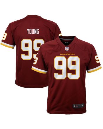 Chase Young 99 Washington Commanders Football Team Game YOUTH Jersey - Burgundy