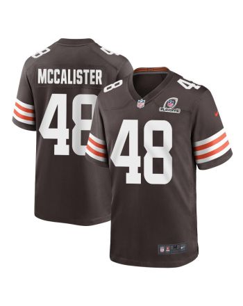 Tanner McCalister 48 Cleveland Browns 2023 Playoffs Patch Game Men Jersey - Brown