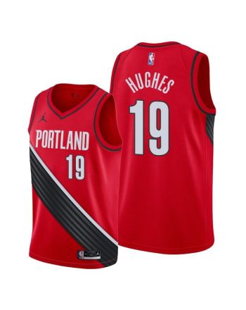 Elijah Hughes 19 Portland Trail Blazers Statement Edition Red Jersey 2022 Trade - Men Jersey