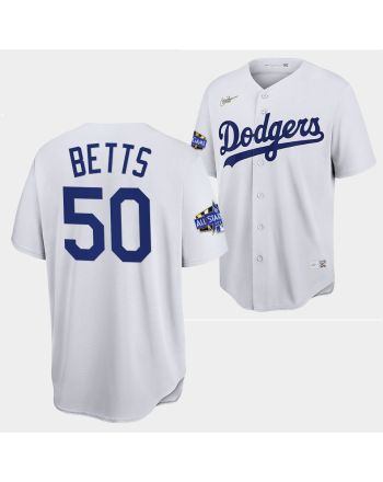 Los Angeles Dodgers Mookie Betts White Jersey 50 2022-23 All-Star Uniform