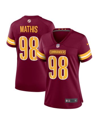 Phidarian Mathis 98 Washington Commanders Women Game Jersey - Burgundy