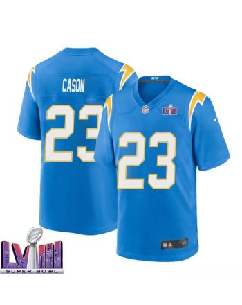 Antoine Cason 23 Los Angeles Chargers Super Bowl LVIII Men Home Game Jersey - Powder Blue