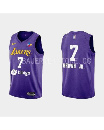 2022-23 Los Angeles Lakers Troy Brown Jr. Training Camp Purple Men Jersey