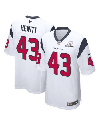 Neville Hewitt 43 Houston Texans 2024 Divisional Patch Game Men Jersey - White