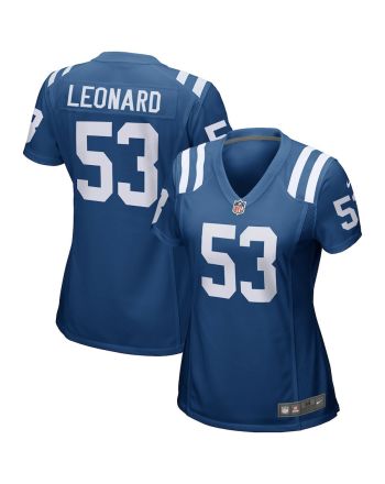 Shaquille Leonard 53 Indianapolis Colts Women Game Jersey - Royal