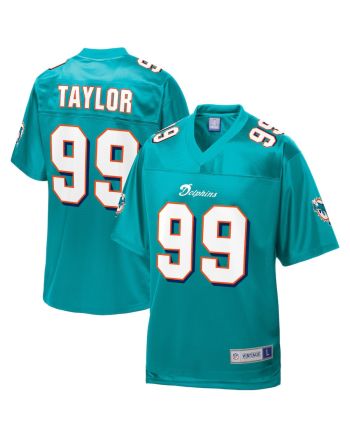 Jason Taylor 99 Miami Dolphins Pro Line Men Retired Jersey - Aqua