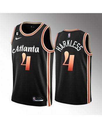 Atlanta Hawks Maurice Harkless 4 2022-23 City Edition Black Men Jersey Swingman