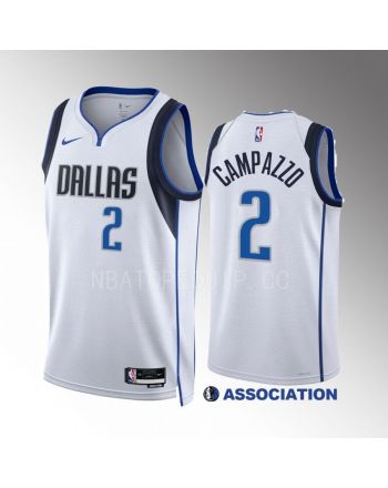 Facundo Campazzo 2 2022-23 Dallas Mavericks White Association Edition Men Jersey Swingman