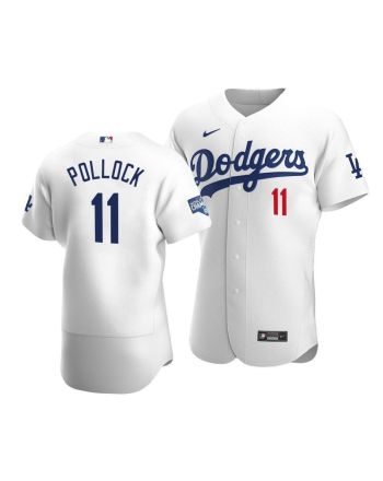 Men's Los Angeles Dodgers A.j. Pollock 11 2020 World Series Champions Home Jersey White