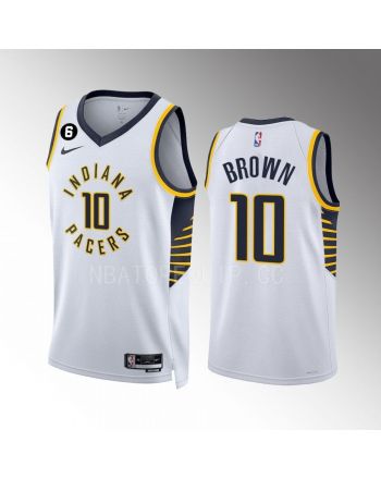 Kendall Brown 10 Indiana Pacers White Association Edition 2022-23 Men Jersey Swingman