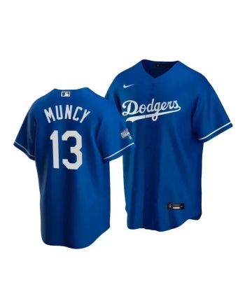 Men's Los Angeles Dodgers Max Muncy 13 2020 World Series Champions Royal Alternate Jersey