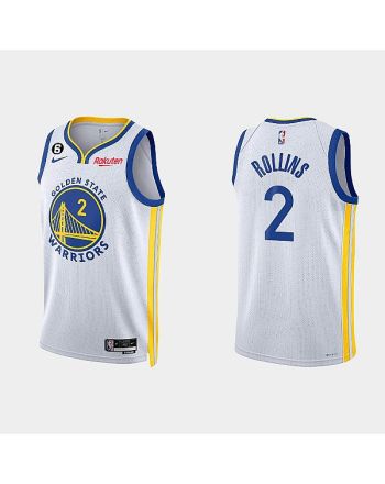 Golden State Warriors Ryan Rollins 2 2022-23 Association Edition White Men Jersey Swingman