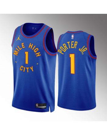 Denver Nuggets Michael Porter Jr. 1 2022-23 Statement Edition Blue Jersey Mile High City