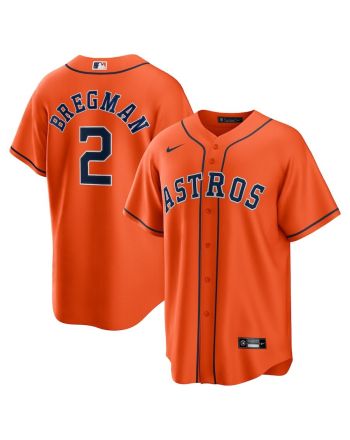 Alex Bregman 2 Houston Astros Alternate Player Name Jersey - Orange