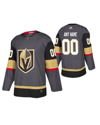 Men Vegas Golden Knights Custom 00 Gray Player Jersey Jersey