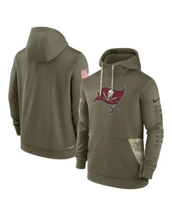 Tampa Bay Buccaneers 2022 Salute to Service Therma Performance Pullover Men Hoodie - Olive