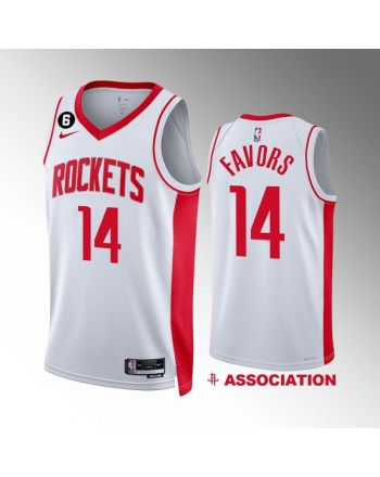 Derrick Favors 14 Houston Rockets White Men Jersey 2022-23 Association Edition Swingman