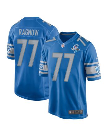 Frank Ragnow 77 Detroit Lions 2023 Playoffs Patch Game Men Jersey - Blue