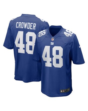 Tae Crowder 48 New York Giants Team Game Jersey - Royal