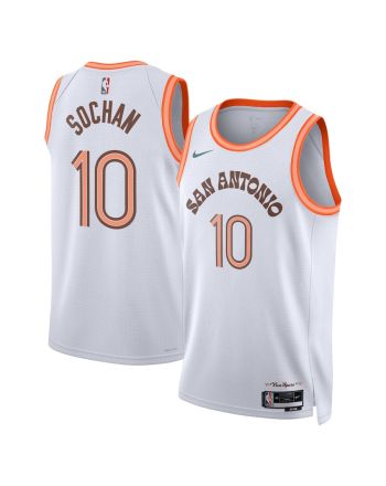 Jeremy Sochan 10 San Antonio Spurs 2023/24 City Edition Swingman Jersey - White