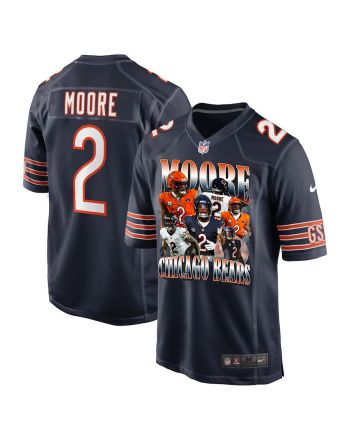 D.J. Moore 2 Signed Chicago Bears Moore Than A Feeling Game Men Jersey - Navy