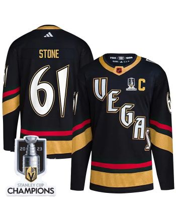 Mark Stone 61 Vegas Golden Knights 2023 Stanley Cup Champions Patch Special Edition 2.0 Breakaway Jersey - Black