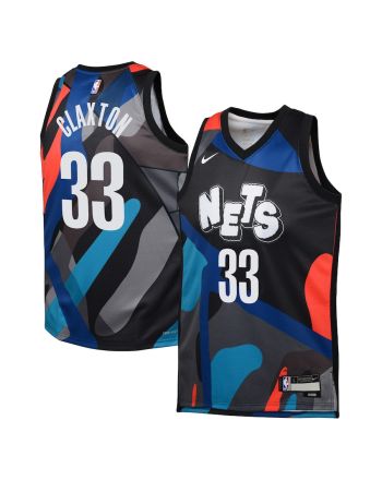 Nic Claxton 33 Brooklyn Nets 2023/24 City Edition Swingman YOUTH Jersey - Black