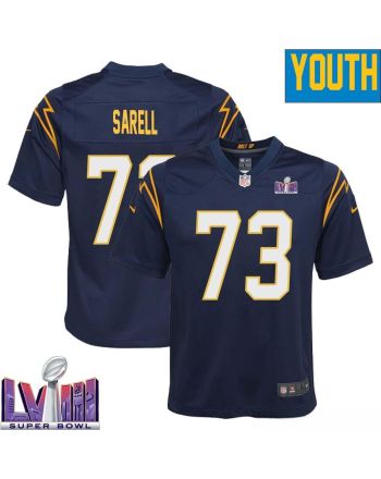 Foster Sarell 73 Los Angeles Chargers Super Bowl LVIII YOUTH Alternate Game Jersey - Navy