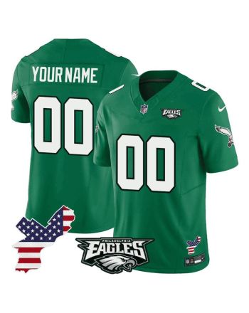 Philadelphia Eagles Philadelphia Patch Game Men Custom Jersey - Kelly Green