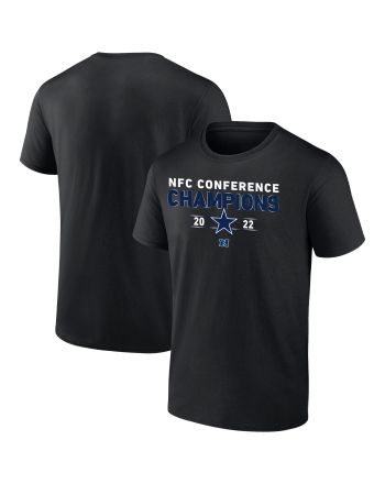 Dallas Cowboys 2022 NFC Conference Champions Kick T-Shirt - Black